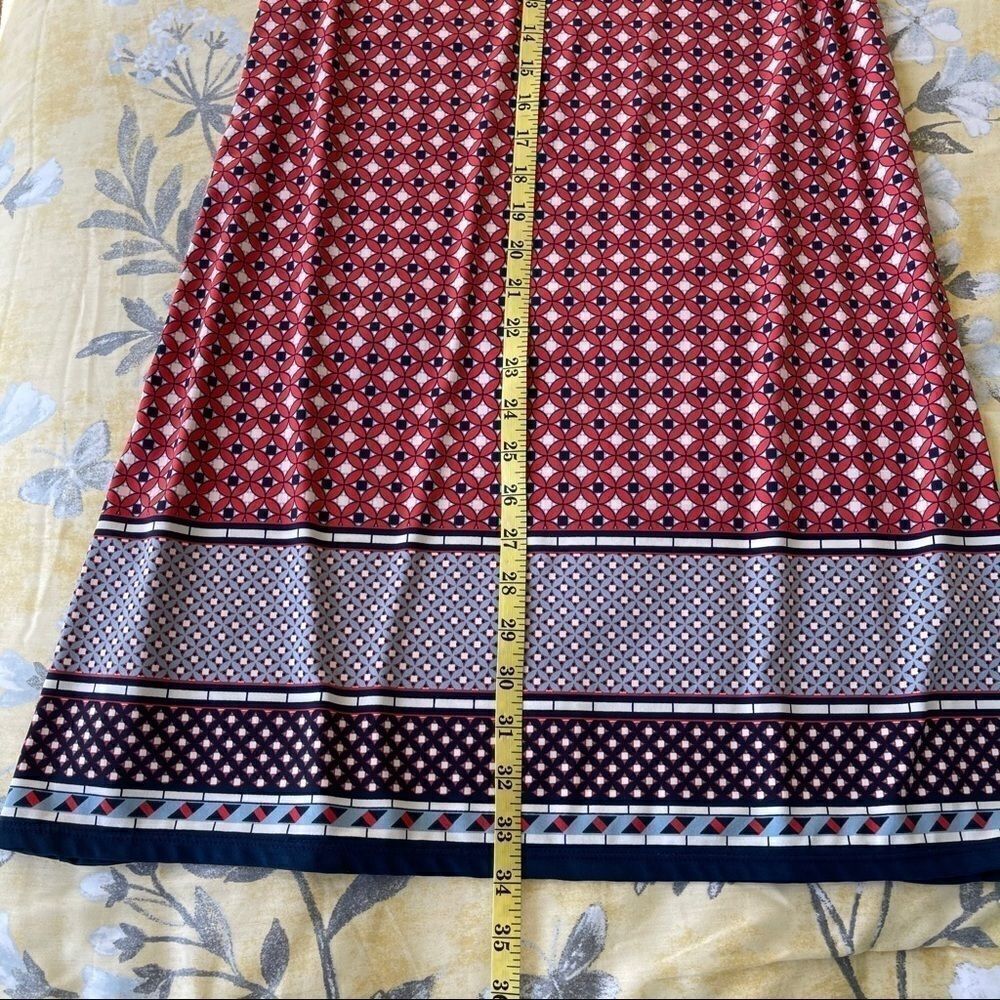 Max Studio Geo Red Print Dress Size Small‎ - Picture 8 of 9